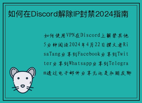 如何在Discord解除IP封禁2024指南